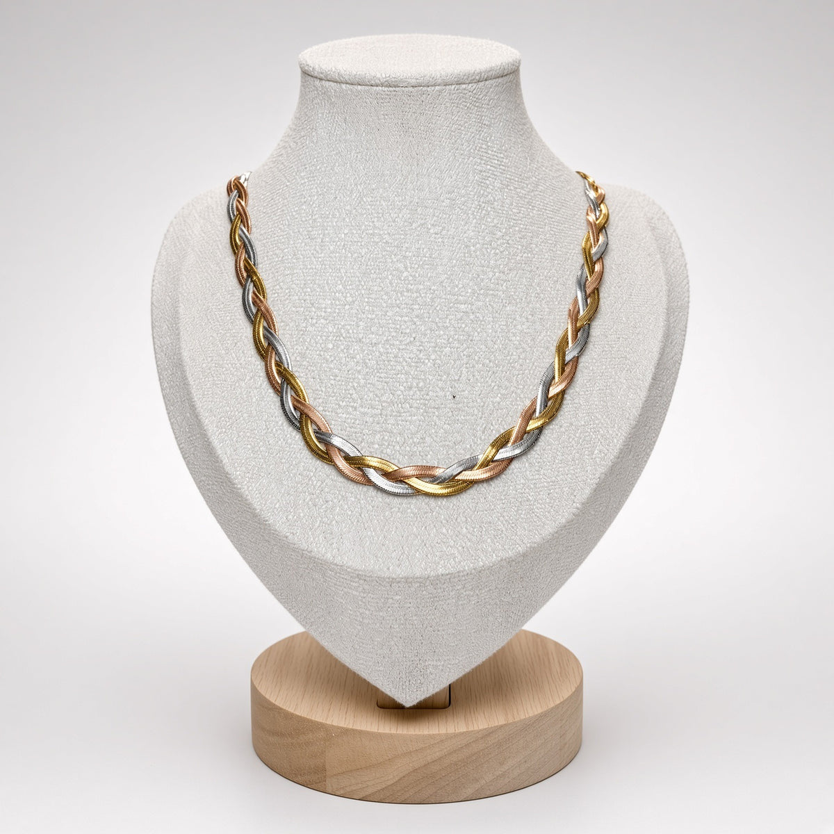 Tricolor Braided Necklace